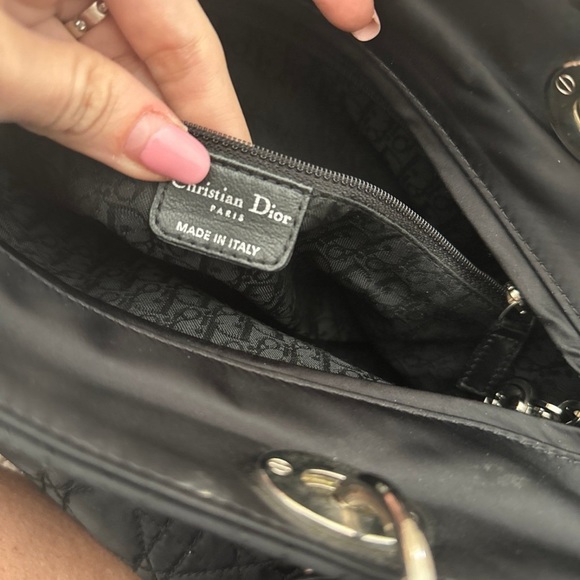 Christian Dior Black Cannage Quilted Nylon Medium Lady Dior Bag ****Authentic - Picture 11 of 14